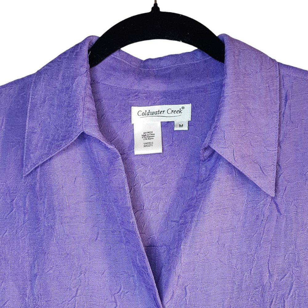 Crepe Textured Button Down Top - image 3